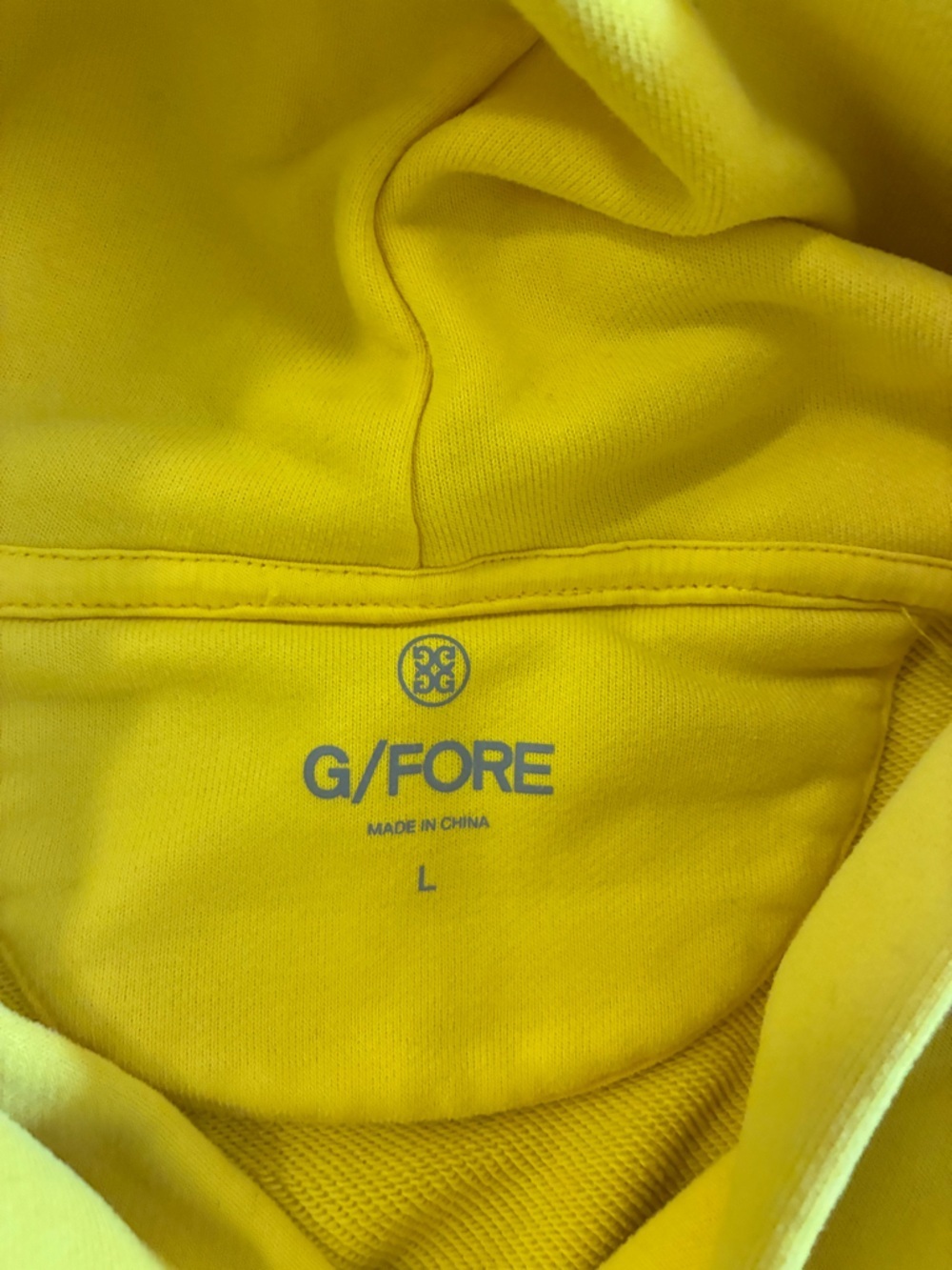 G/FORE Men's Gradient Circle G's Oversized Hoodie in Cyber Yellow Size L - Picture 8 of 8